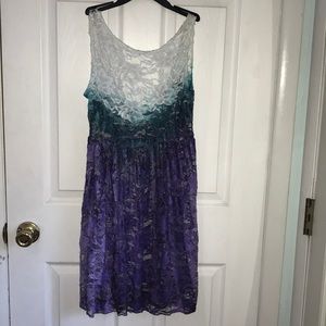 Watercolor lace dress